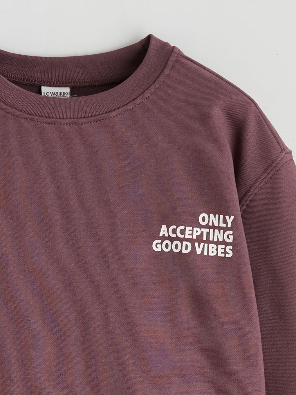 Crew Neck Printed Girls' Thick Sweatshirt-2