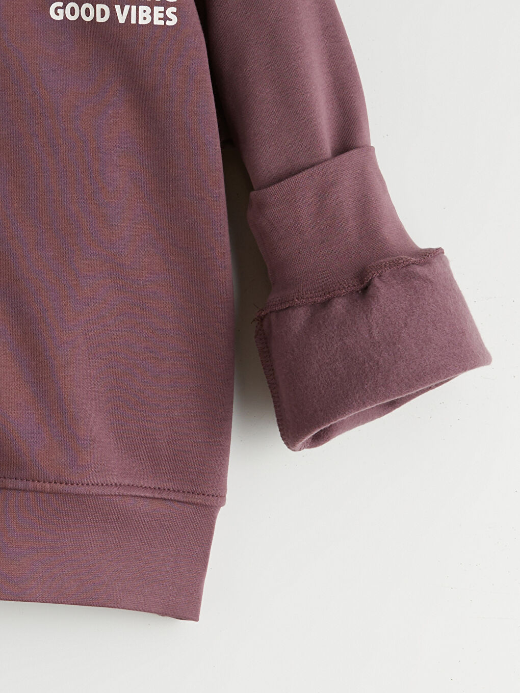 Crew Neck Printed Girls' Thick Sweatshirt-3