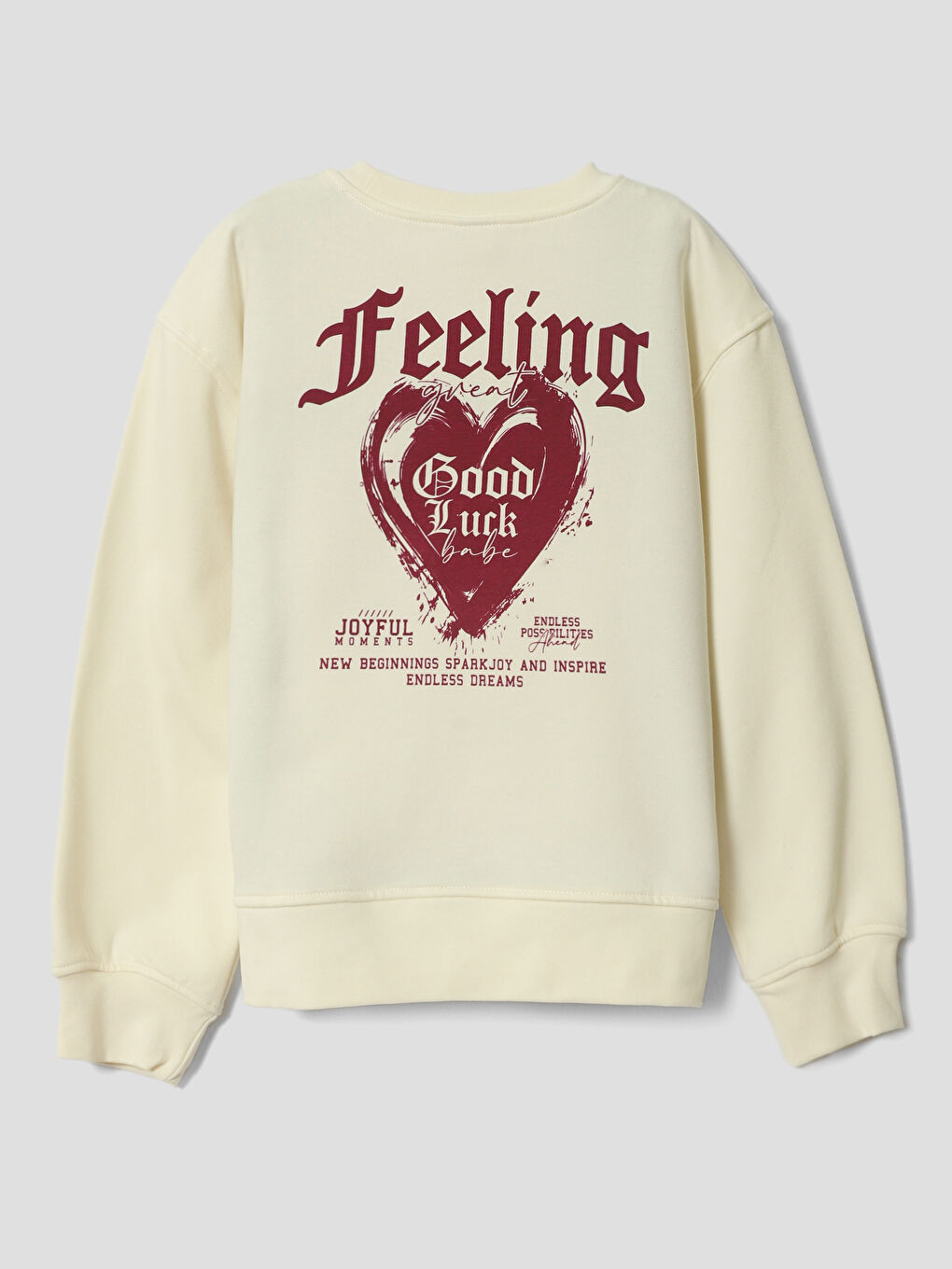 Crew Neck Girls' Sweatshirt-1