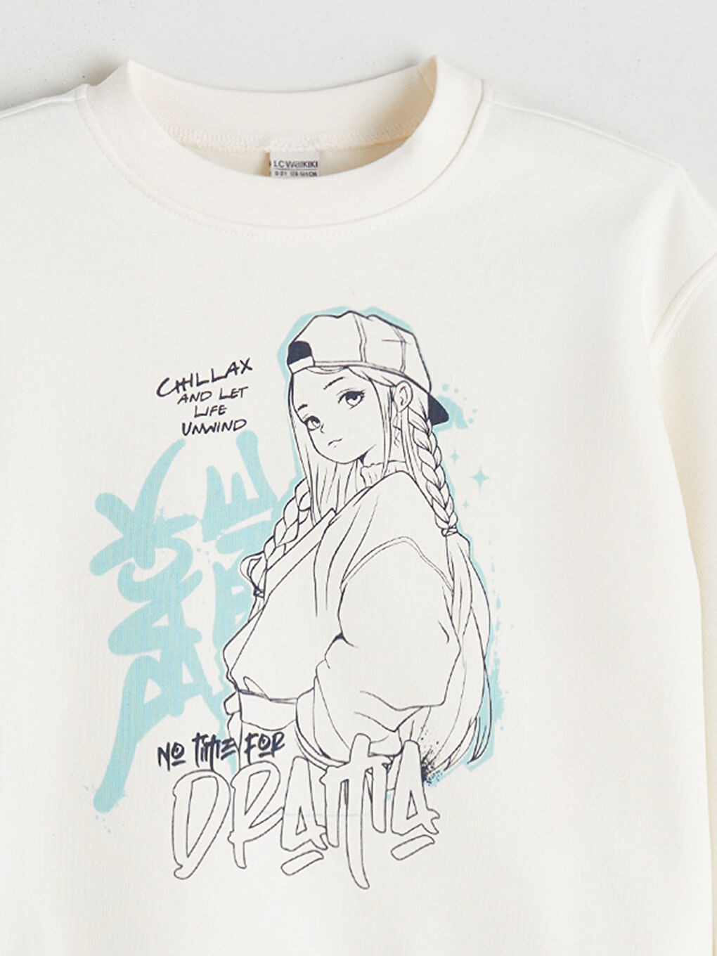 Crew Neck Girls' Sweatshirt-2