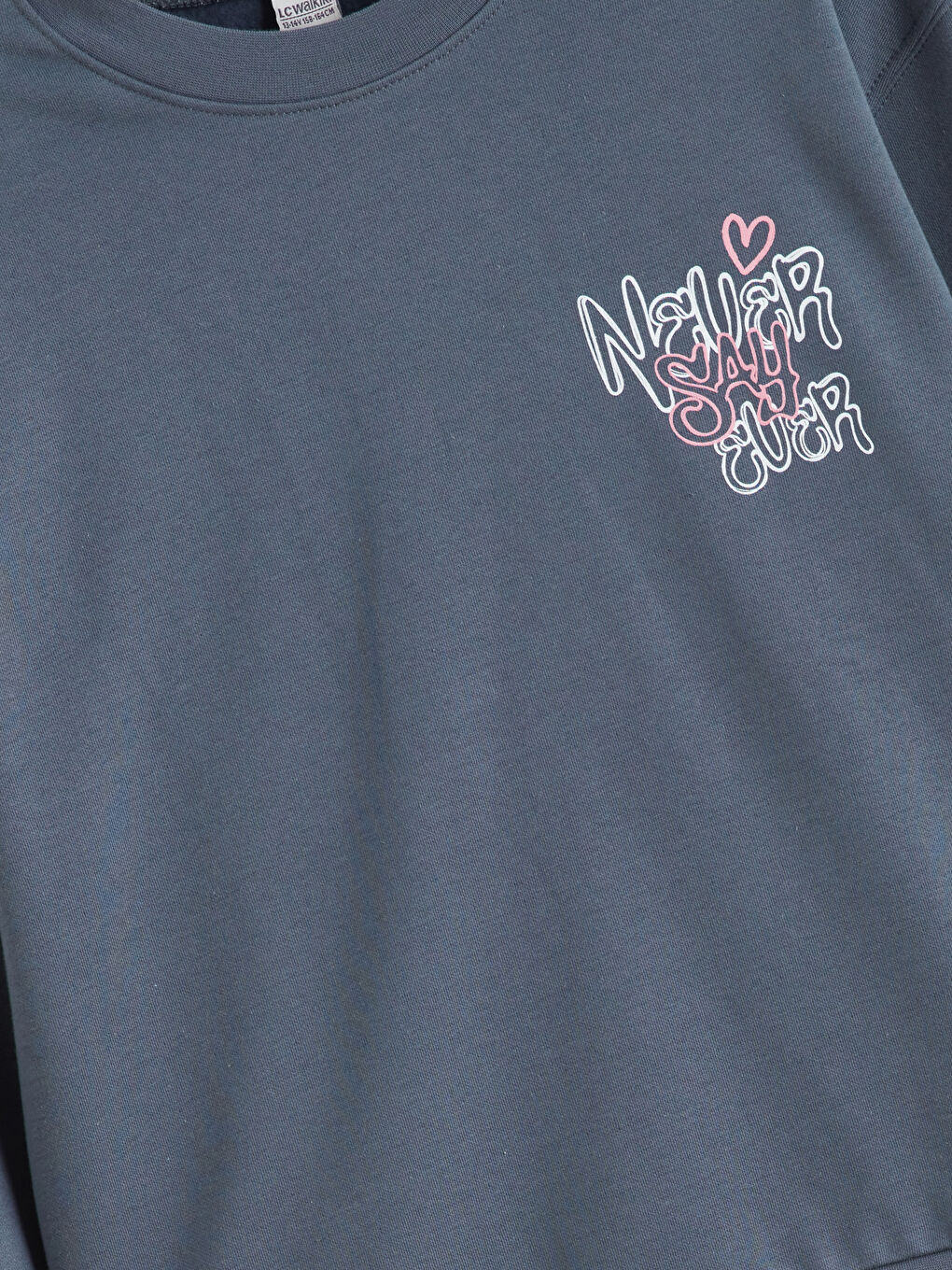 Crew Neck Printed Girls' Sweatshirt-1