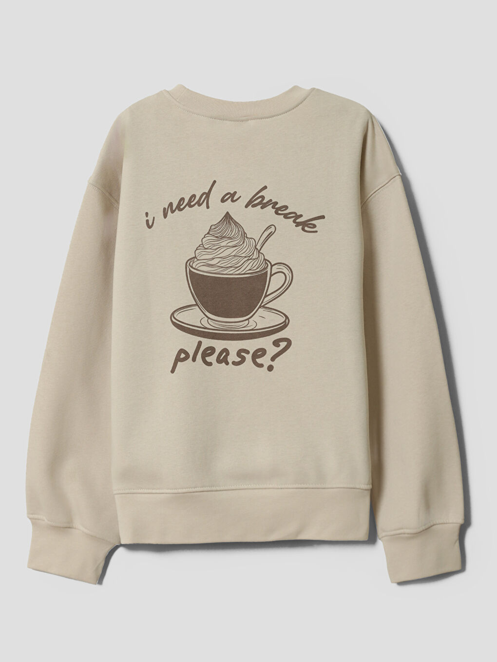 Crew Neck Girls' Sweatshirt-1