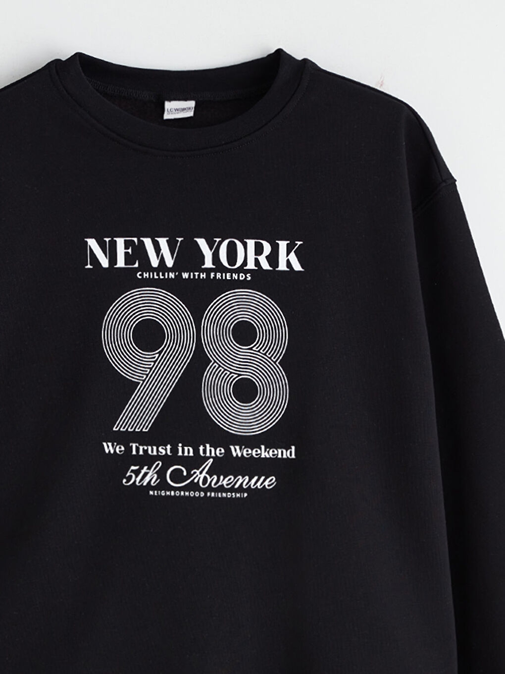 Crew Neck New York Printed Girls' Sweatshirt-2