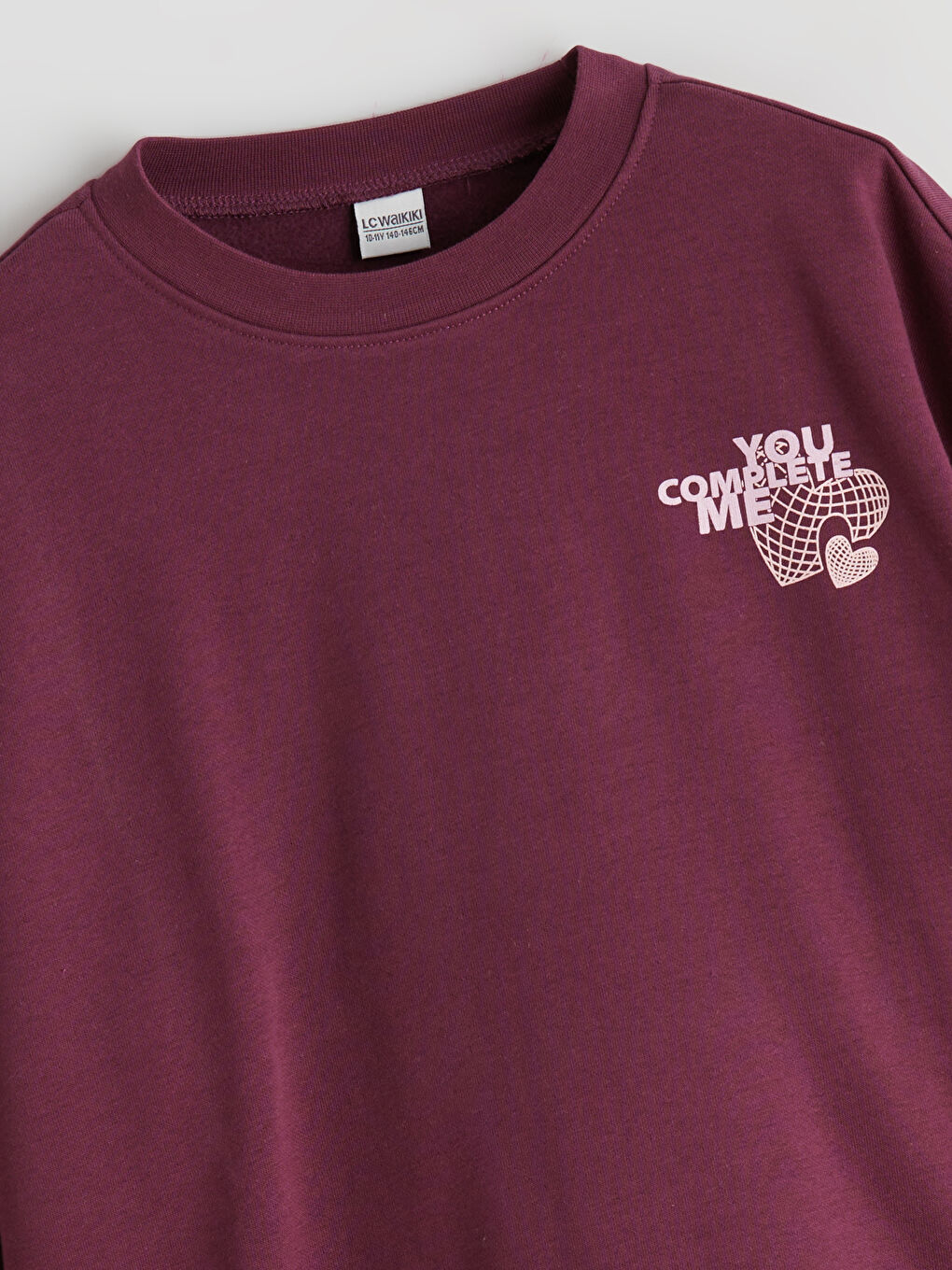 Crew Neck Girls' Sweatshirt-2