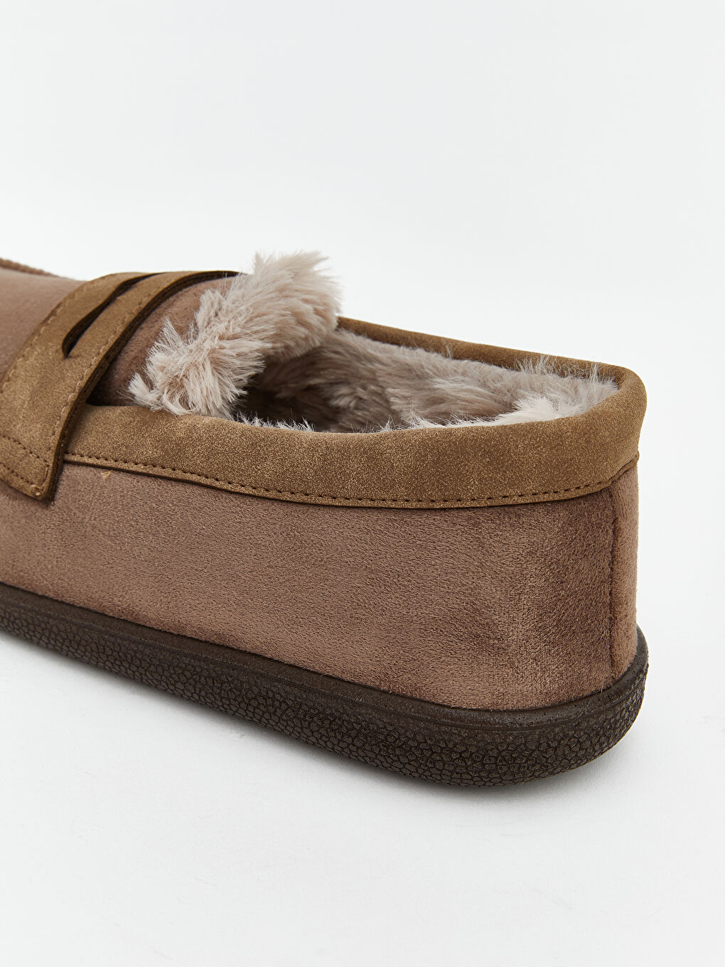 Bej Süet Görünümlü Erkek Ev Ayakkabısı-4