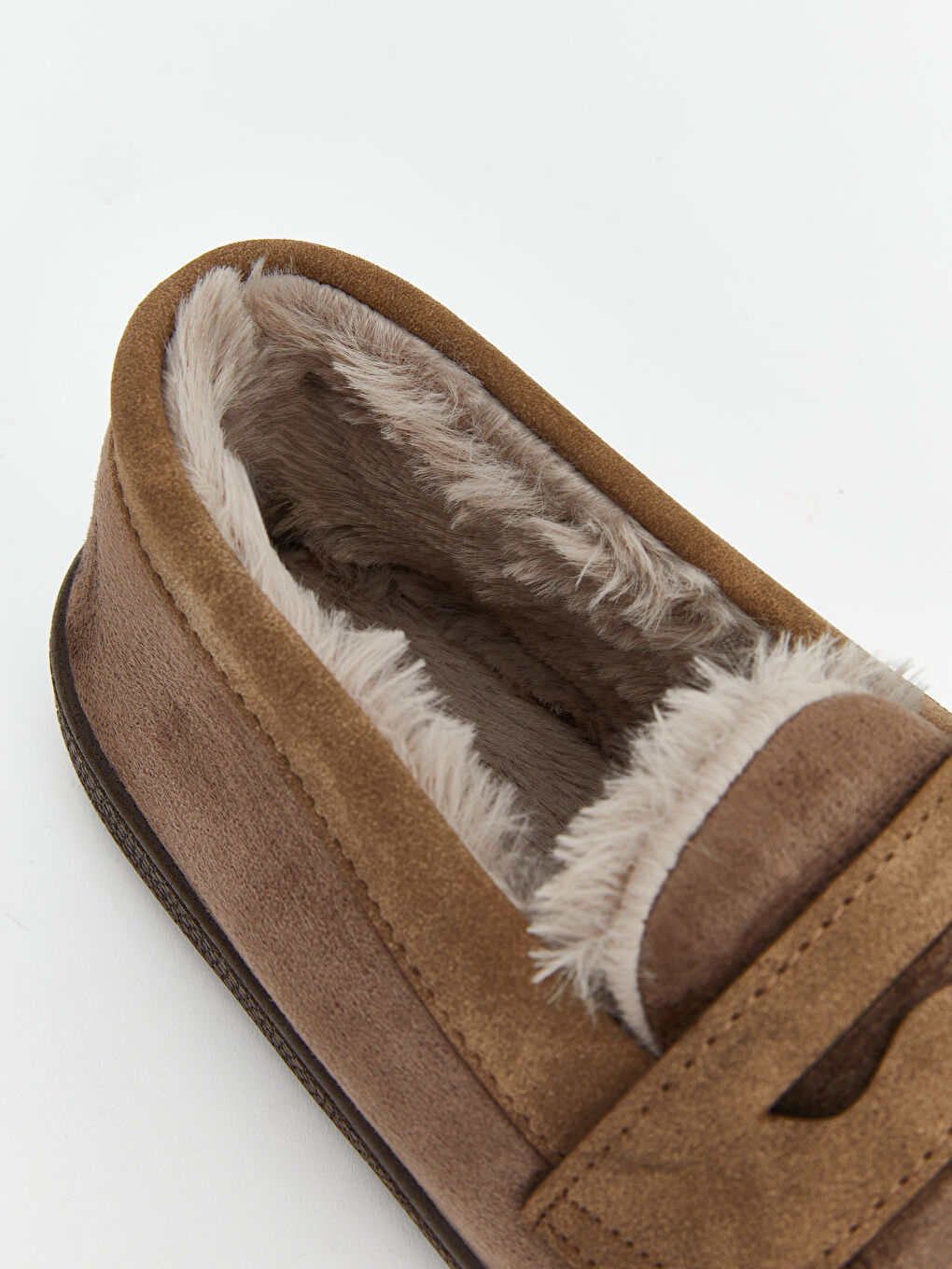 Bej Süet Görünümlü Erkek Ev Ayakkabısı-5