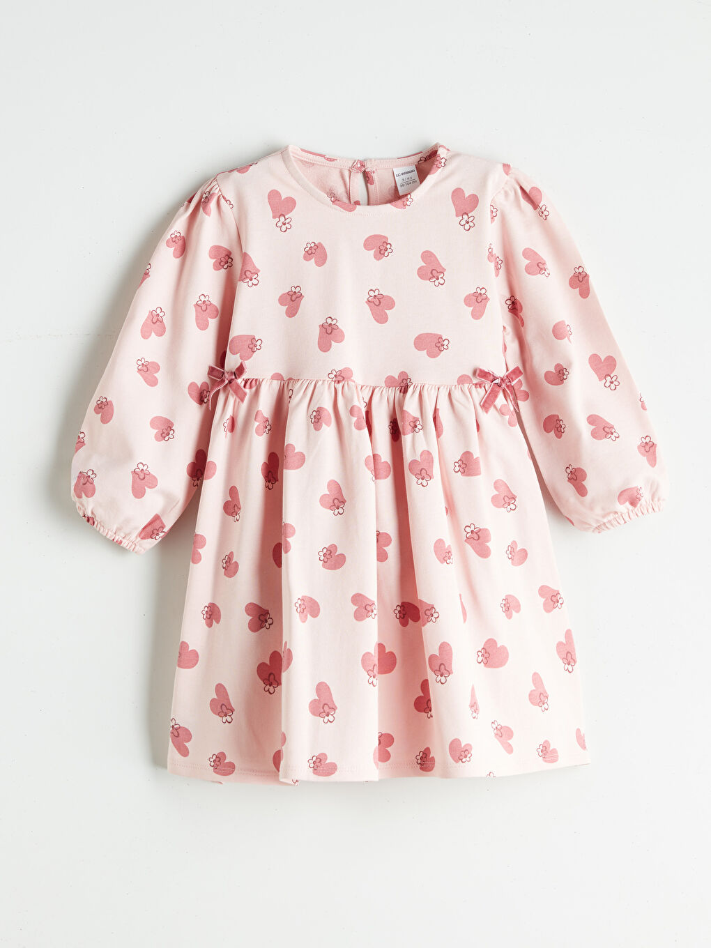 LCW Kids Crew Neck Printed Girls' Dress -W5J790Z1-LT4
