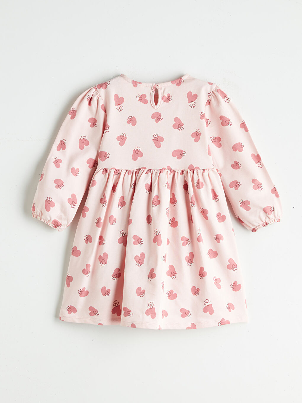 LCW Kids Crew Neck Printed Girls' Dress -W5J790Z1-LT4