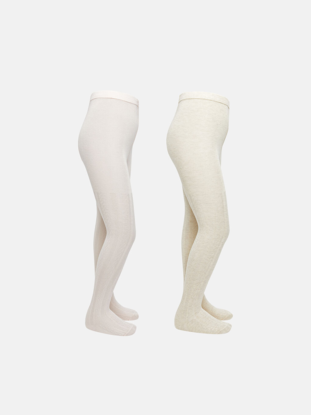 Pembe Desenli Kız Çocuk Külotlu Çorap 2'li