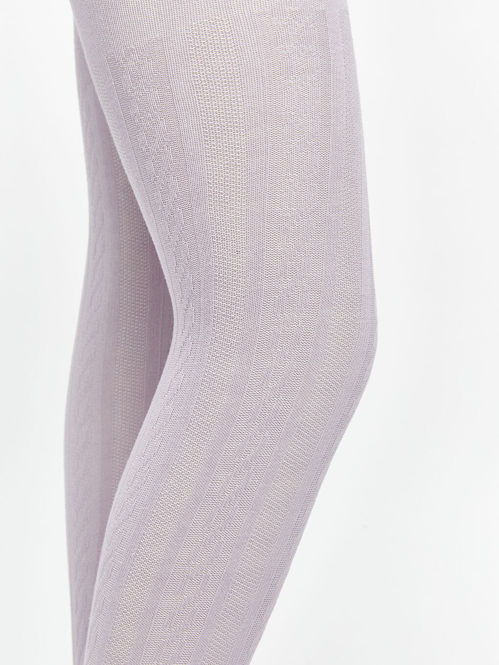 Lila Desenli Kız Çocuk Külotlu Çorap 2'li-1