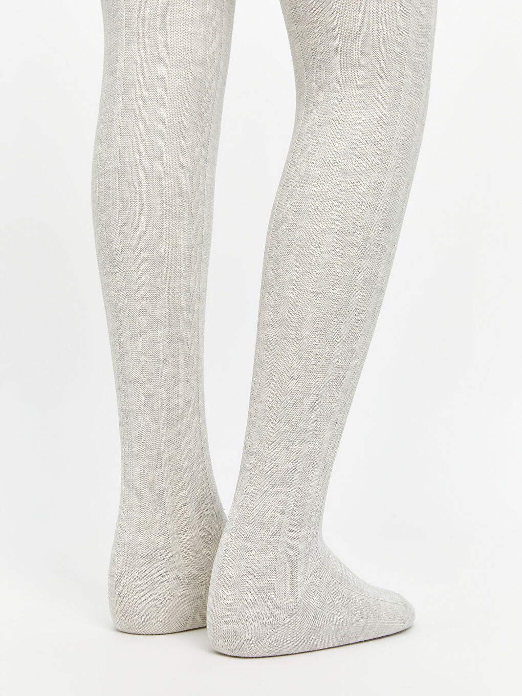 Gri Desenli Kız Çocuk Külotlu Çorap 2'li-4