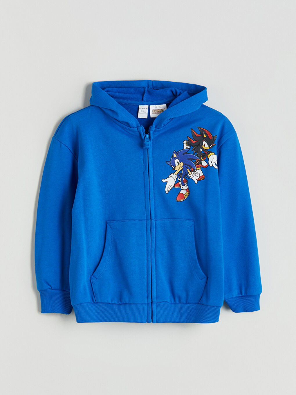 Mavi Sonic Baskılı Erkek Çocuk Hırka ve Tişört 2'li-6