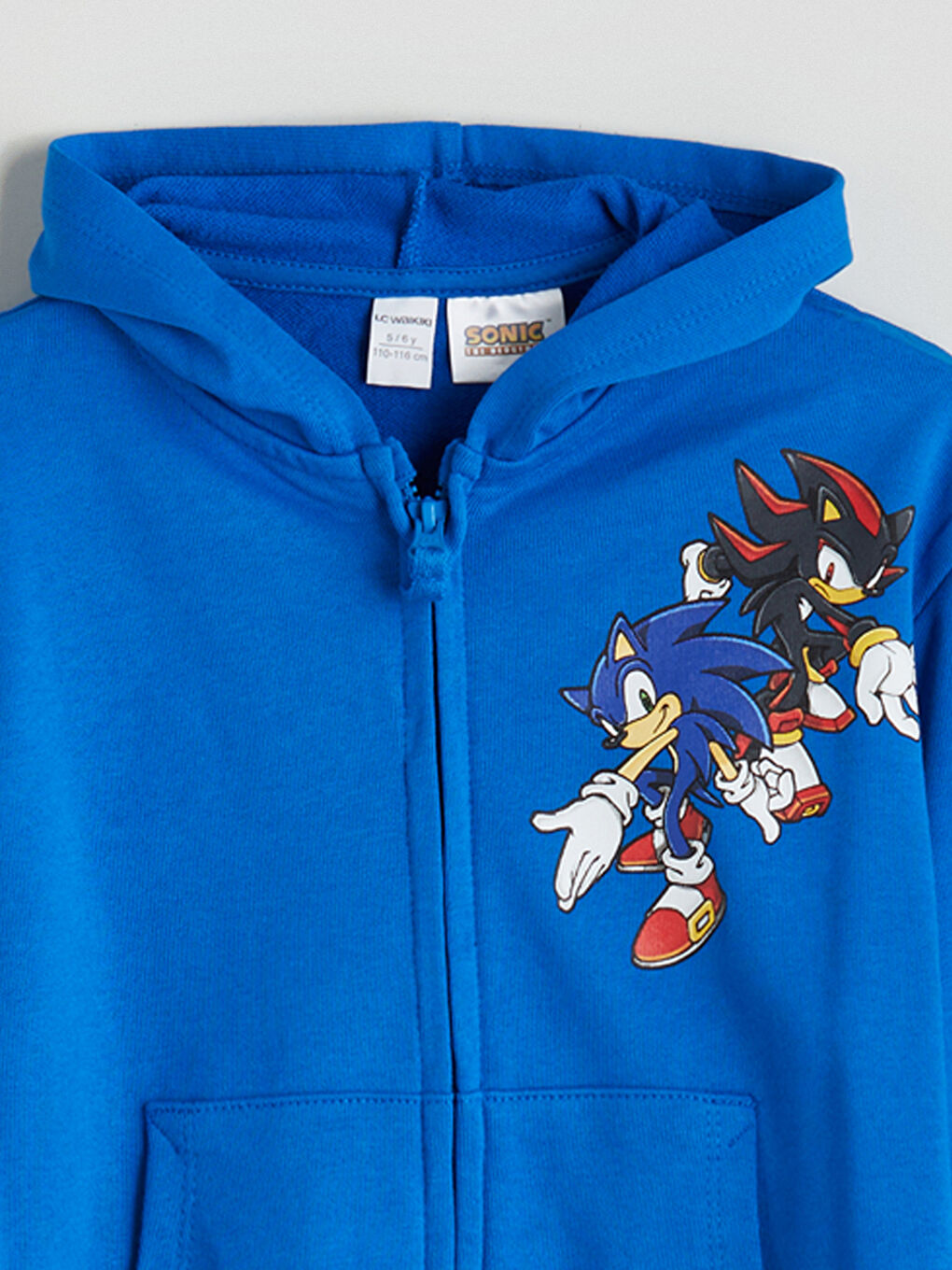 Mavi Sonic Baskılı Erkek Çocuk Hırka ve Tişört 2'li-7