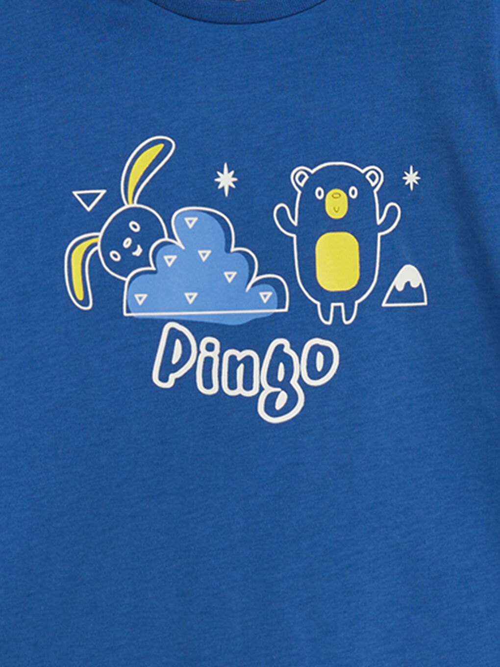 Mavi Bisiklet Yaka Erkek Çocuk Pijama Takımı-2