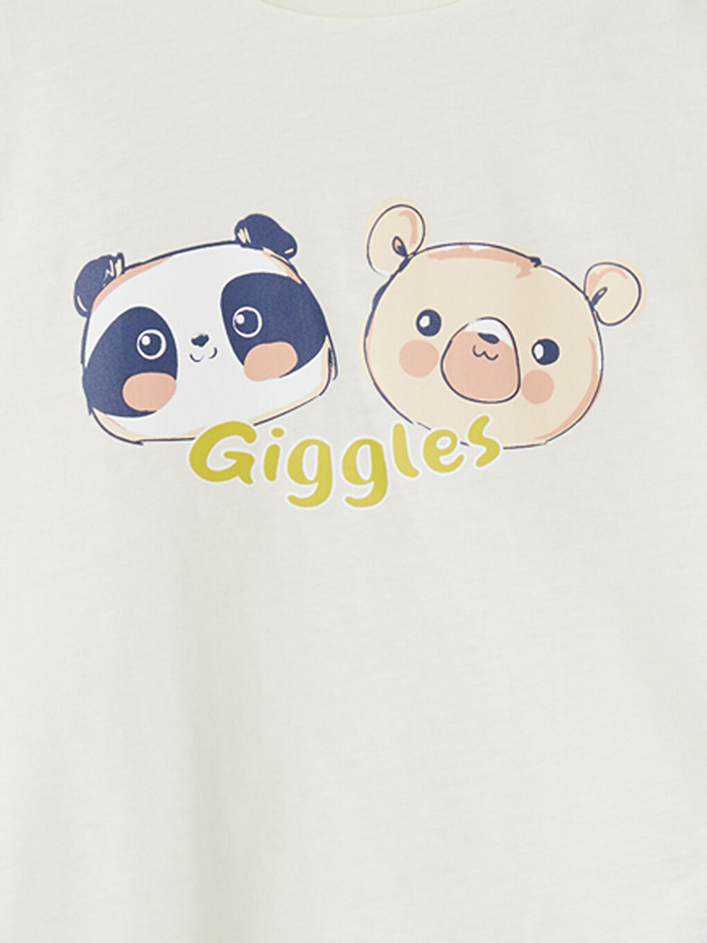 Bej Bisiklet Yaka Erkek Çocuk Pijama Takımı-2