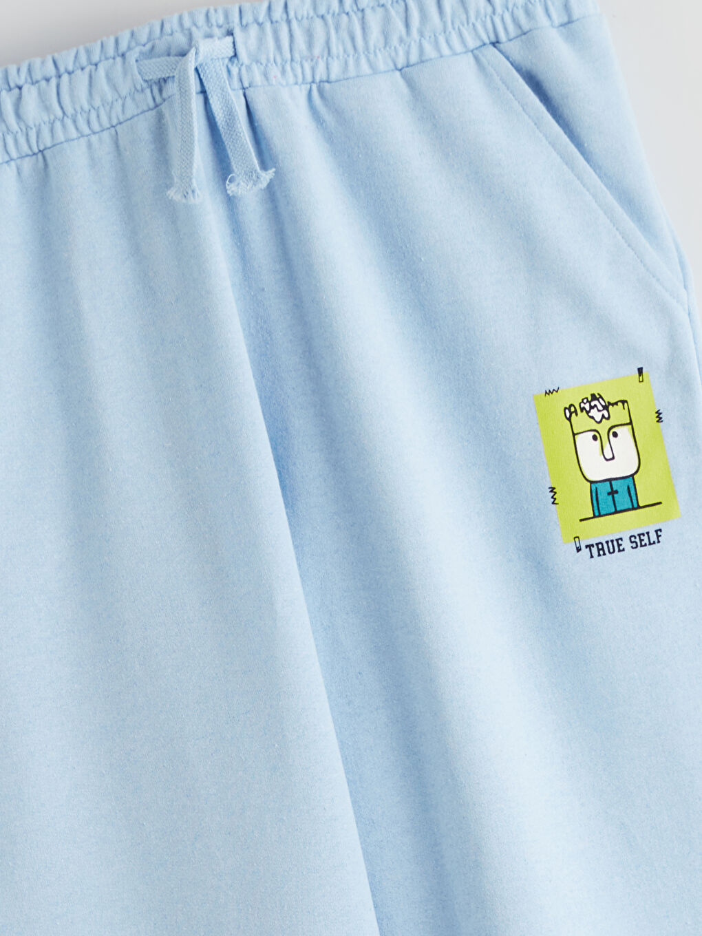 Mavi Beli Lastikli Erkek Çocuk Jogger  Eşofman Altı-1