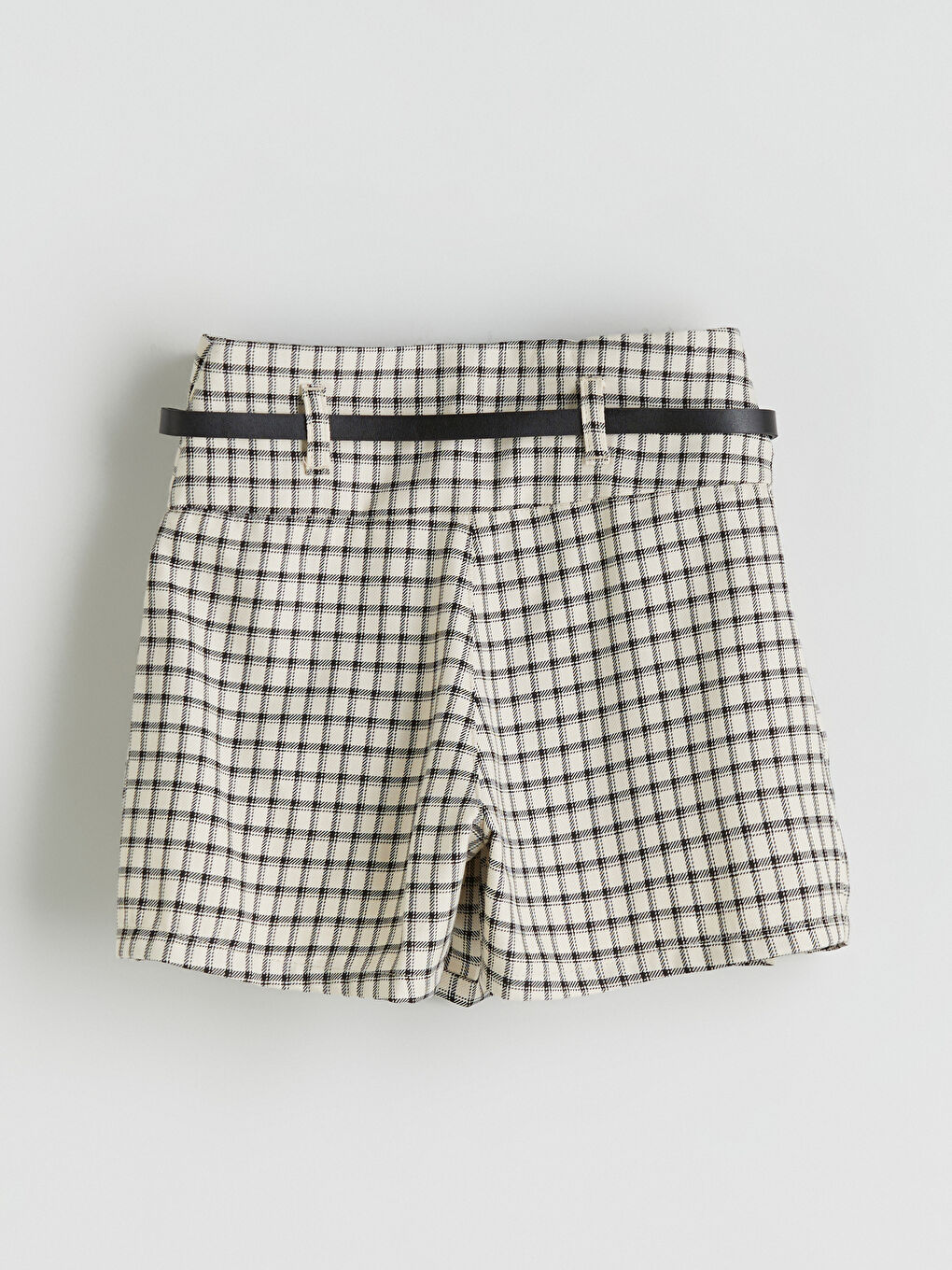 Bej Pileli Kız Çocuk Şort Etek-3