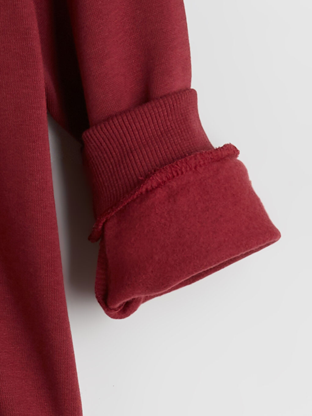 Bordo Dik Yaka Erkek Çocuk Sweatshirt-5
