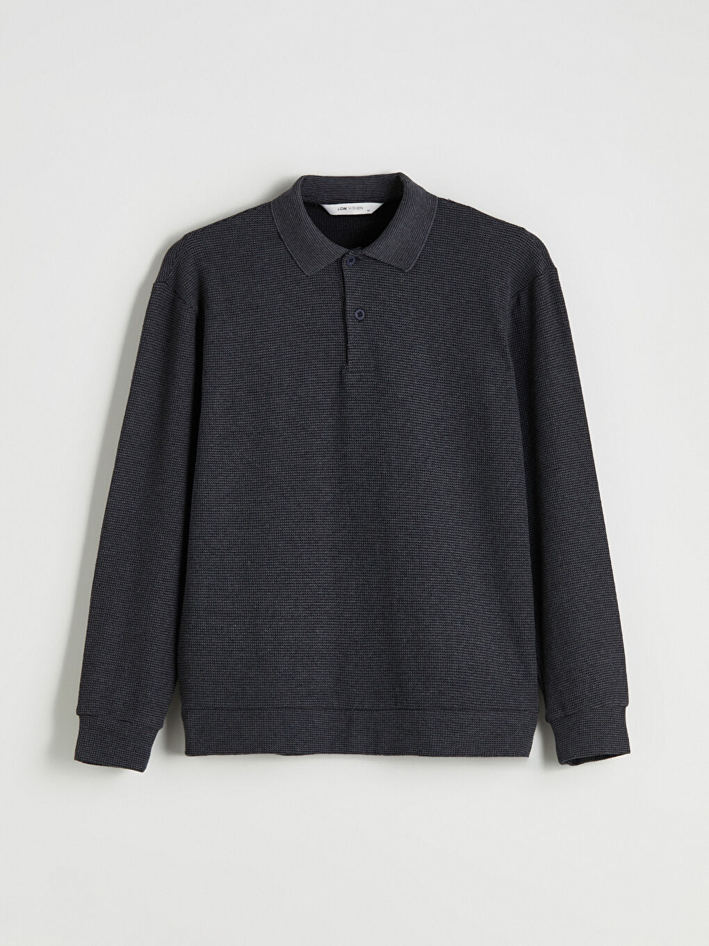 Polo Neck Long Sleeve Men's Sweatshirt-4