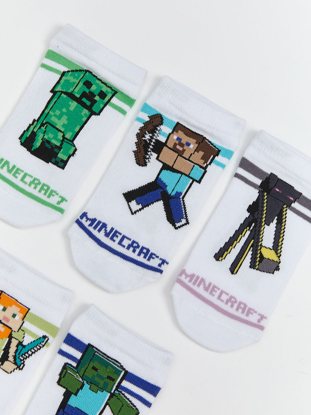 LCW Kids Minecraft Dečje Sportske Čarape sa Uzorkom 5 Komada -W5J848Z4-K00