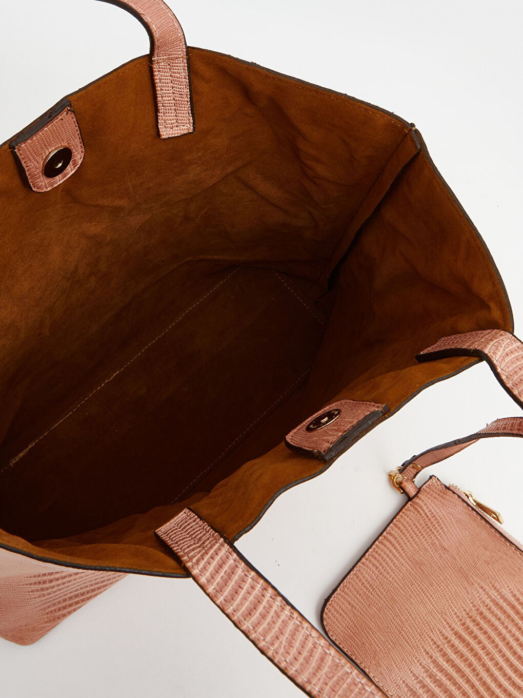 Karışık Deri Görünümlü Kadın Omuz Çantası-4