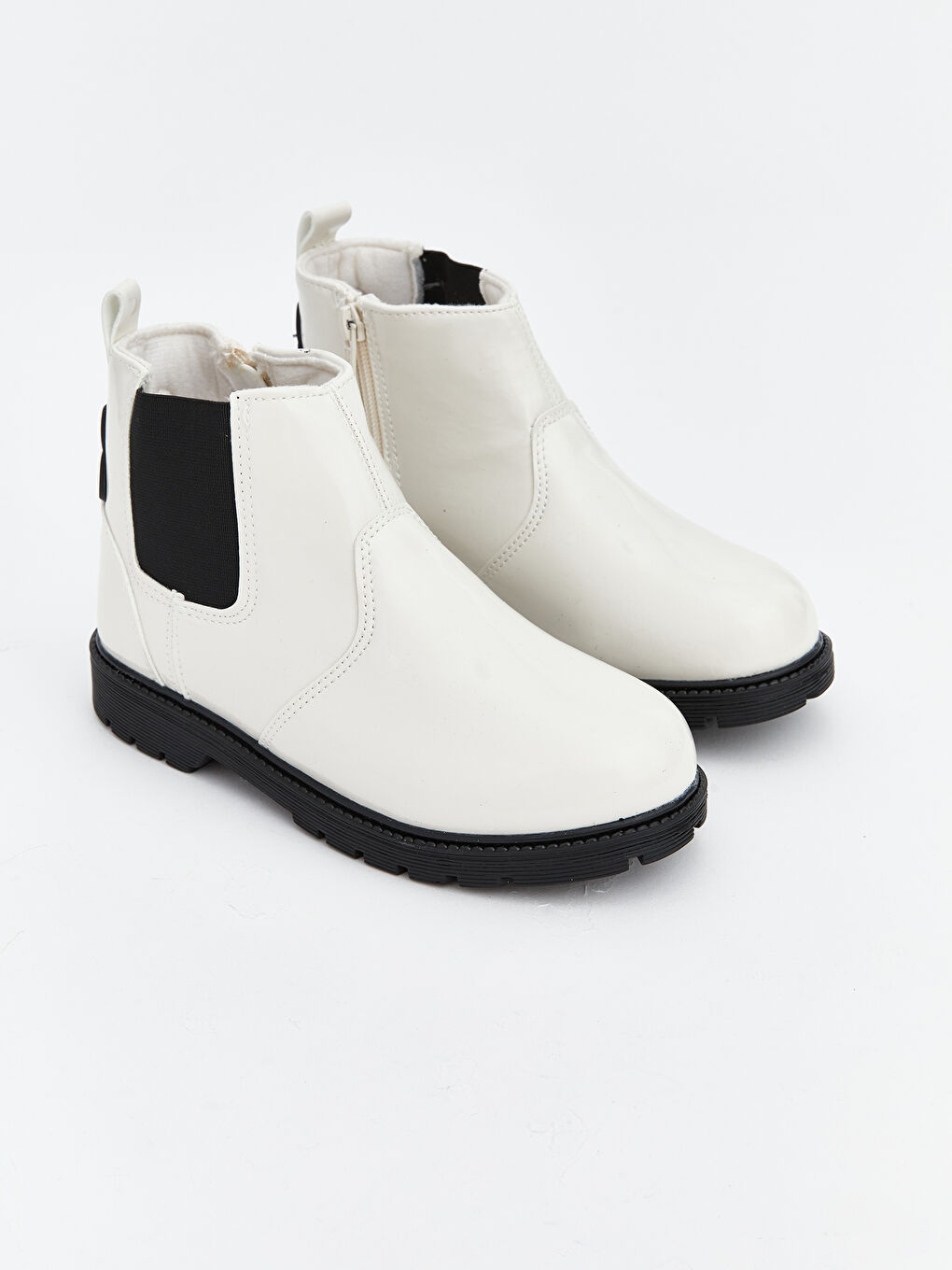 Ekru Minnie Mouse Baskılı Deri Görünümlü Kız Çocuk Bot