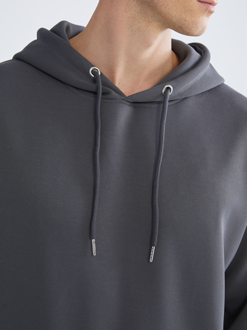 Мъж Антрацит Суитшърт с качулка-2