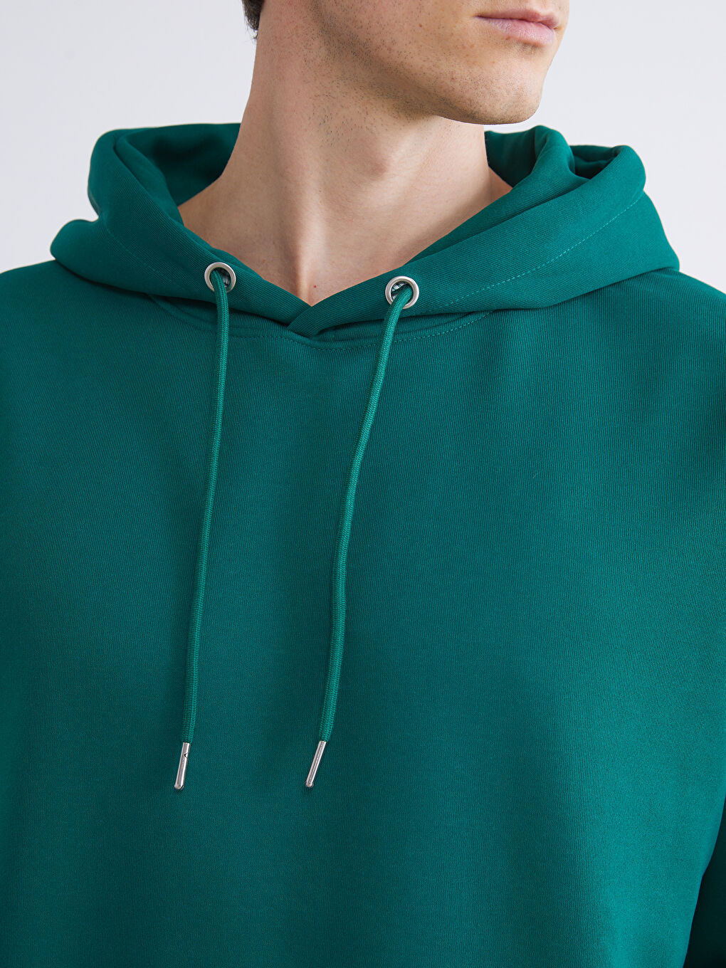 Мъж Зелено Суитшърт с качулка-2