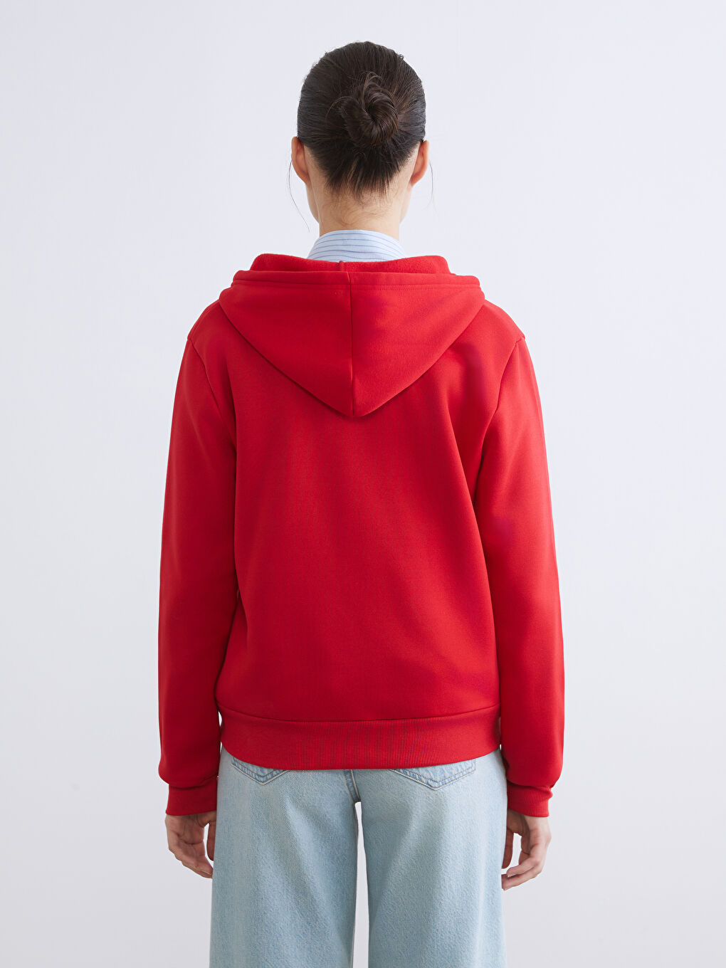 Dukserica sa kapuljačom za žene sa rajsferšlusom-3