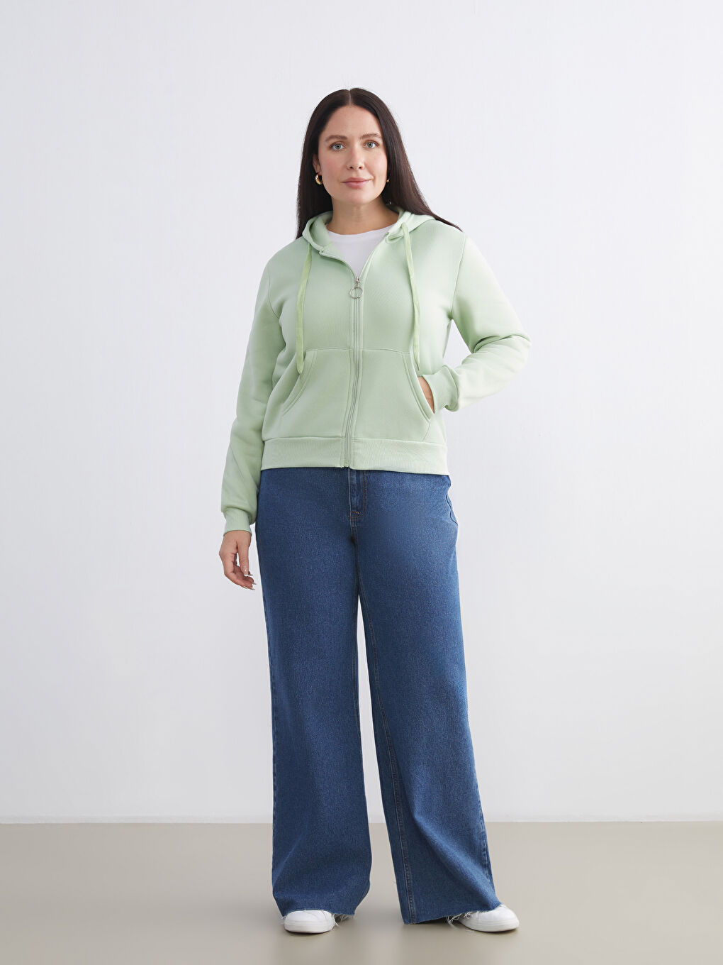 Hooded Women's Zip-Up Sweatshirt-1