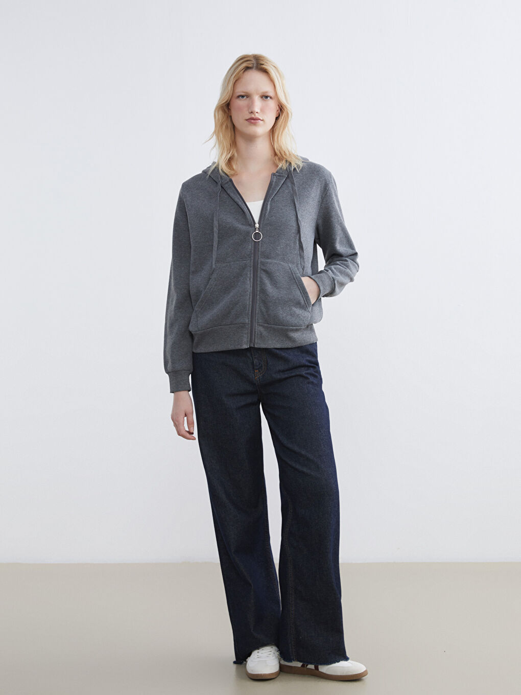 Hooded Women's Zip-Up Sweatshirt-1