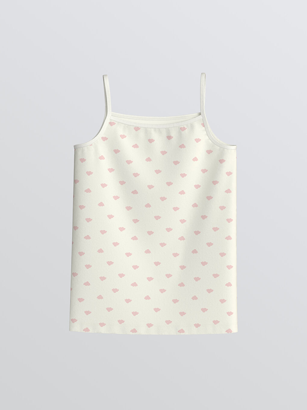 Ekru Kare Yaka Kız Çocuk Atlet