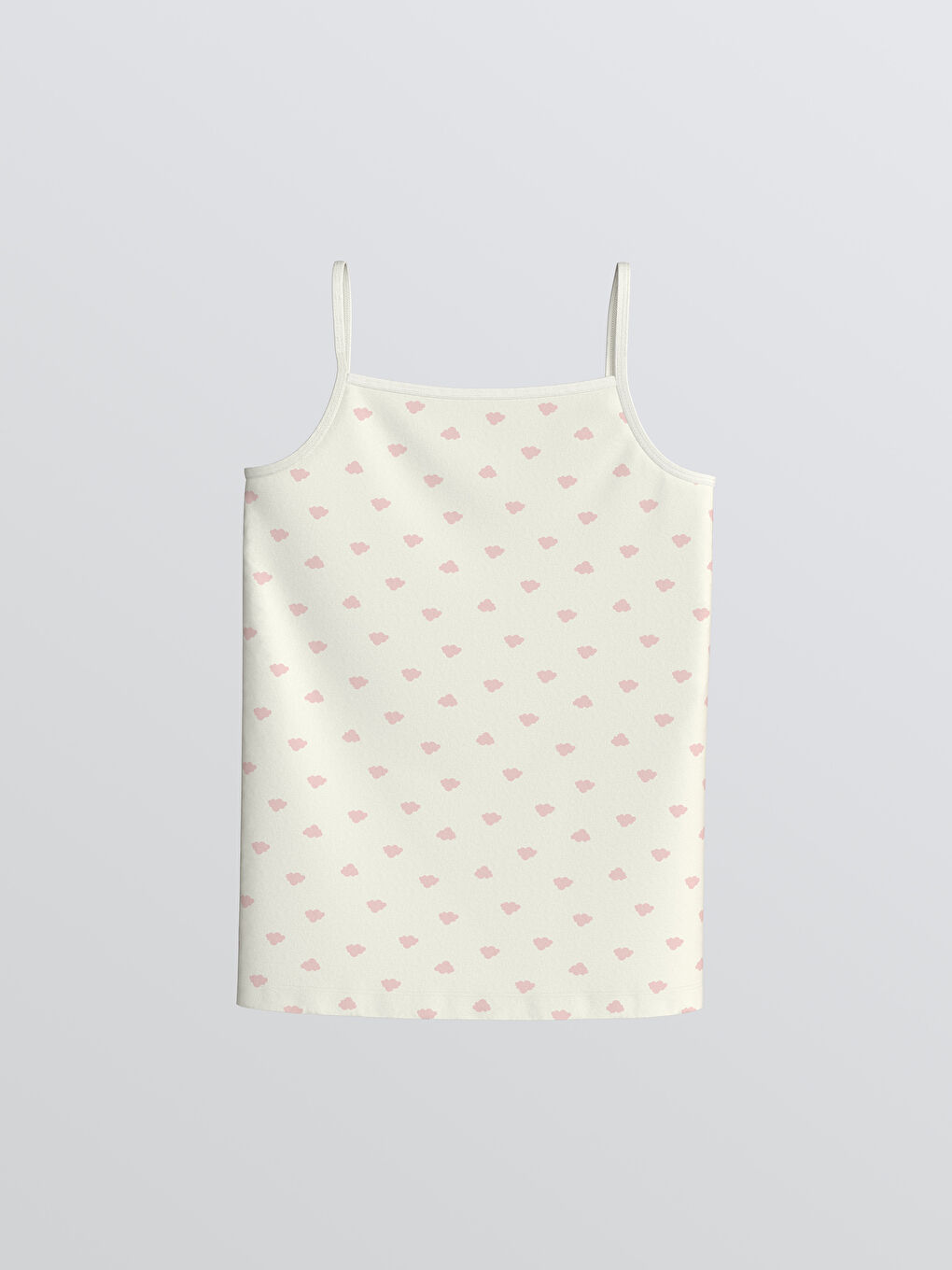 Ekru Kare Yaka Kız Çocuk Atlet-1