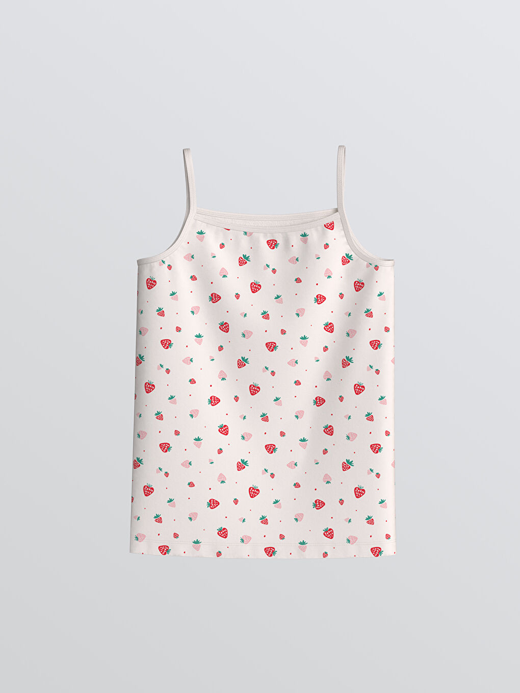 Ekru Kare Yaka Kız Çocuk Atlet