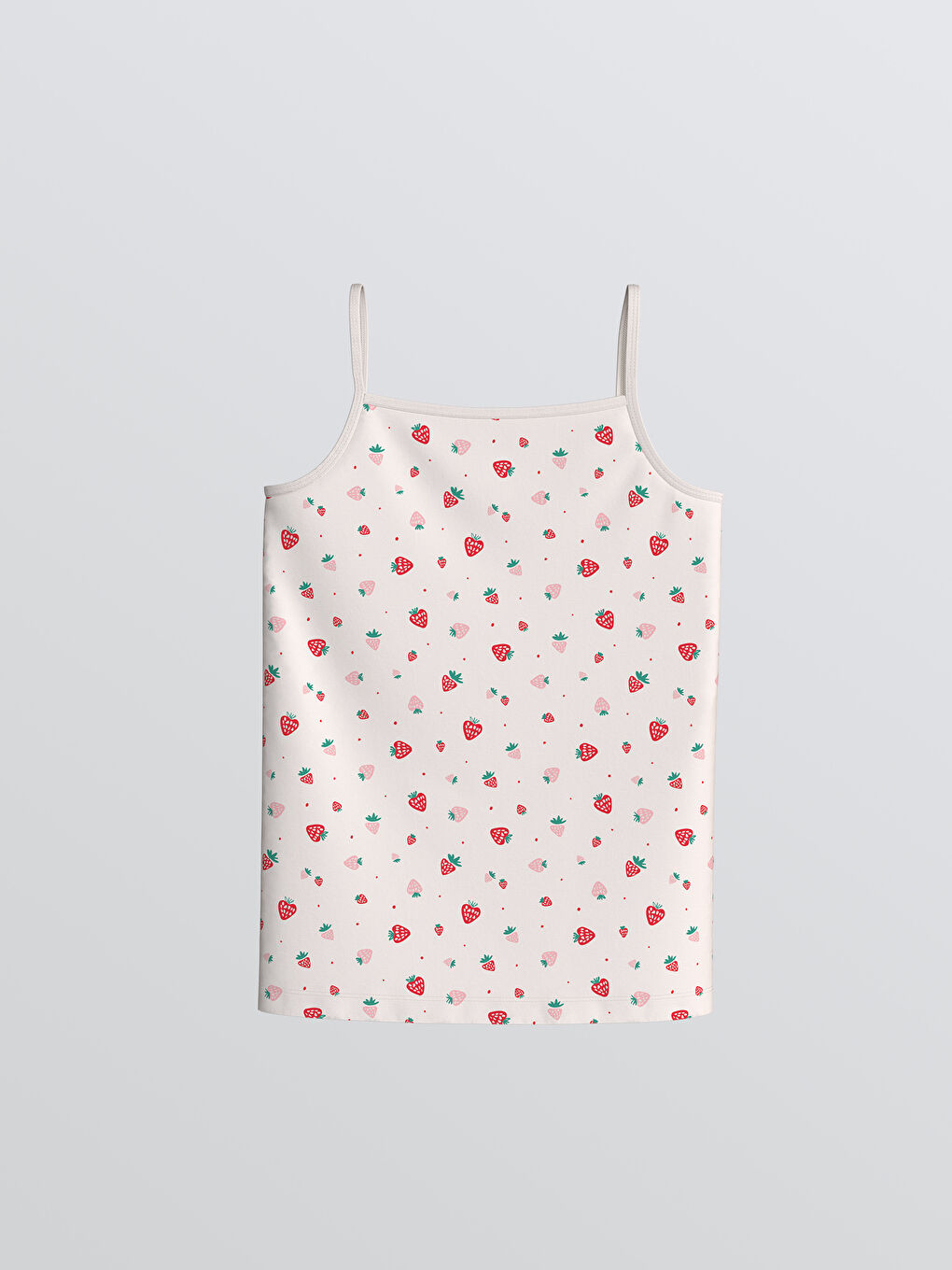 Ekru Kare Yaka Kız Çocuk Atlet-1