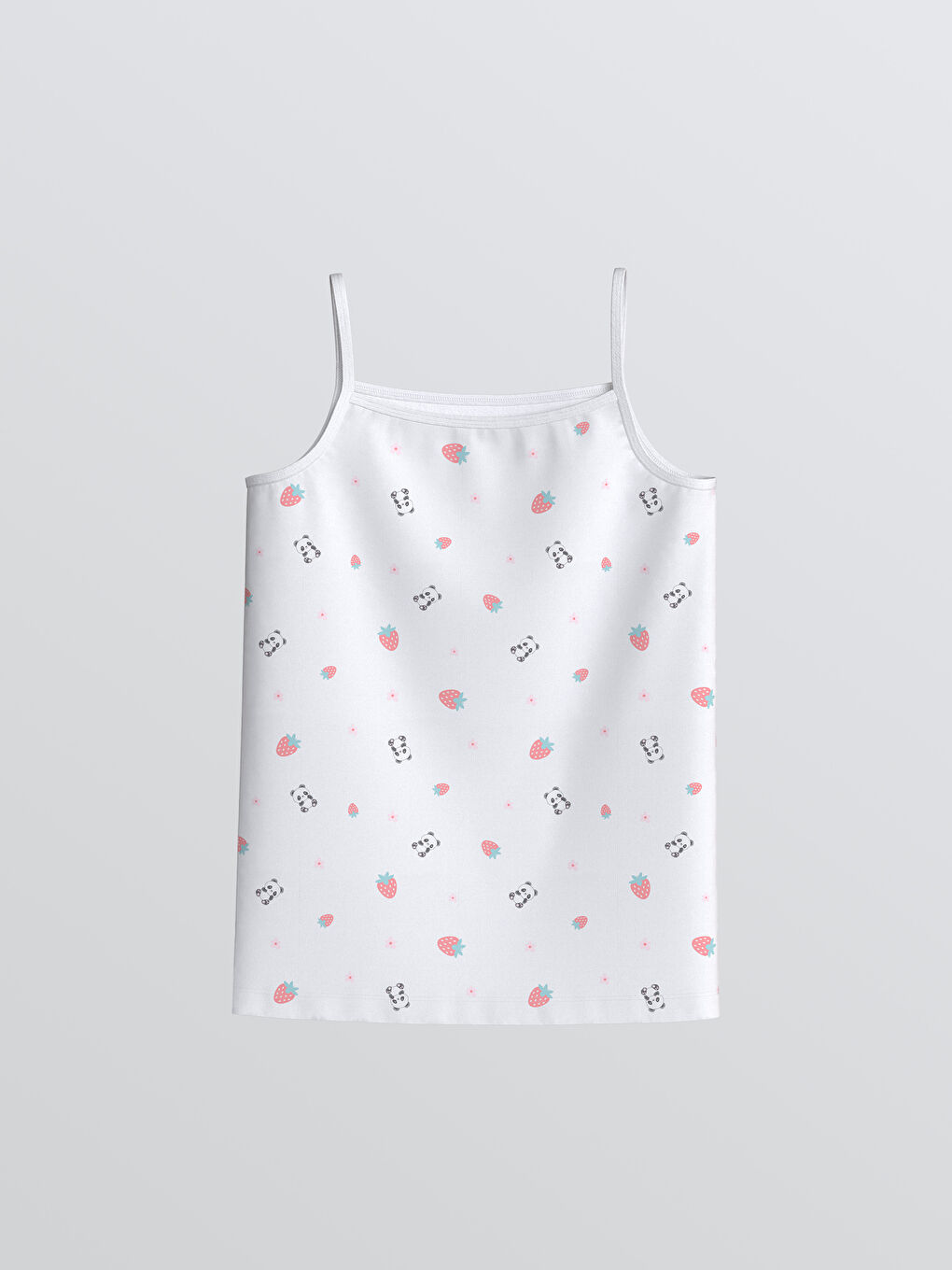 Ekru Kare Yaka Kız Çocuk Atlet