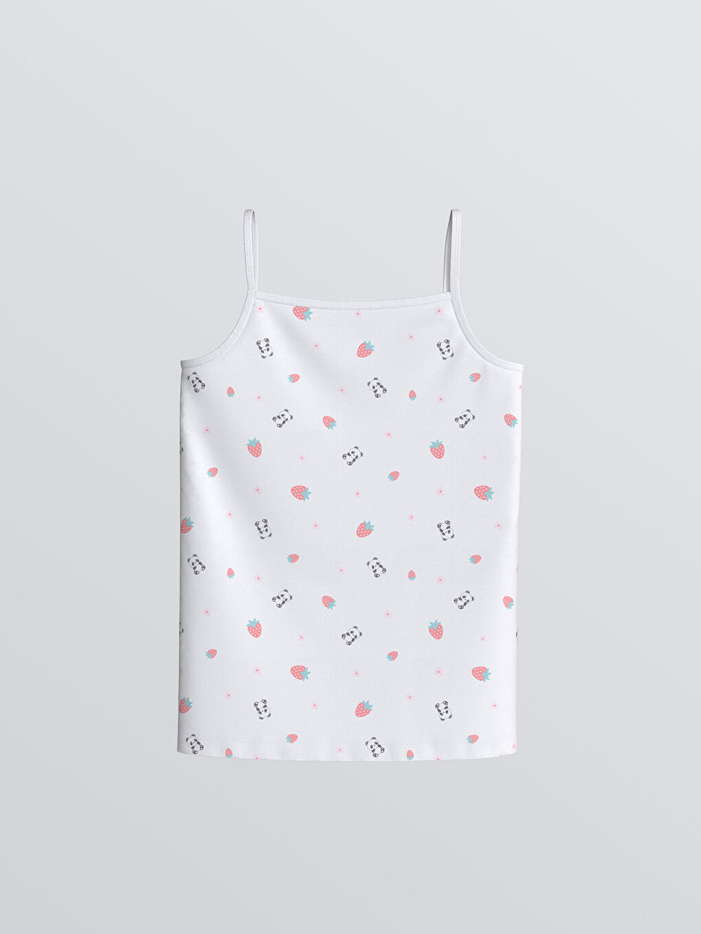 Ekru Kare Yaka Kız Çocuk Atlet-1