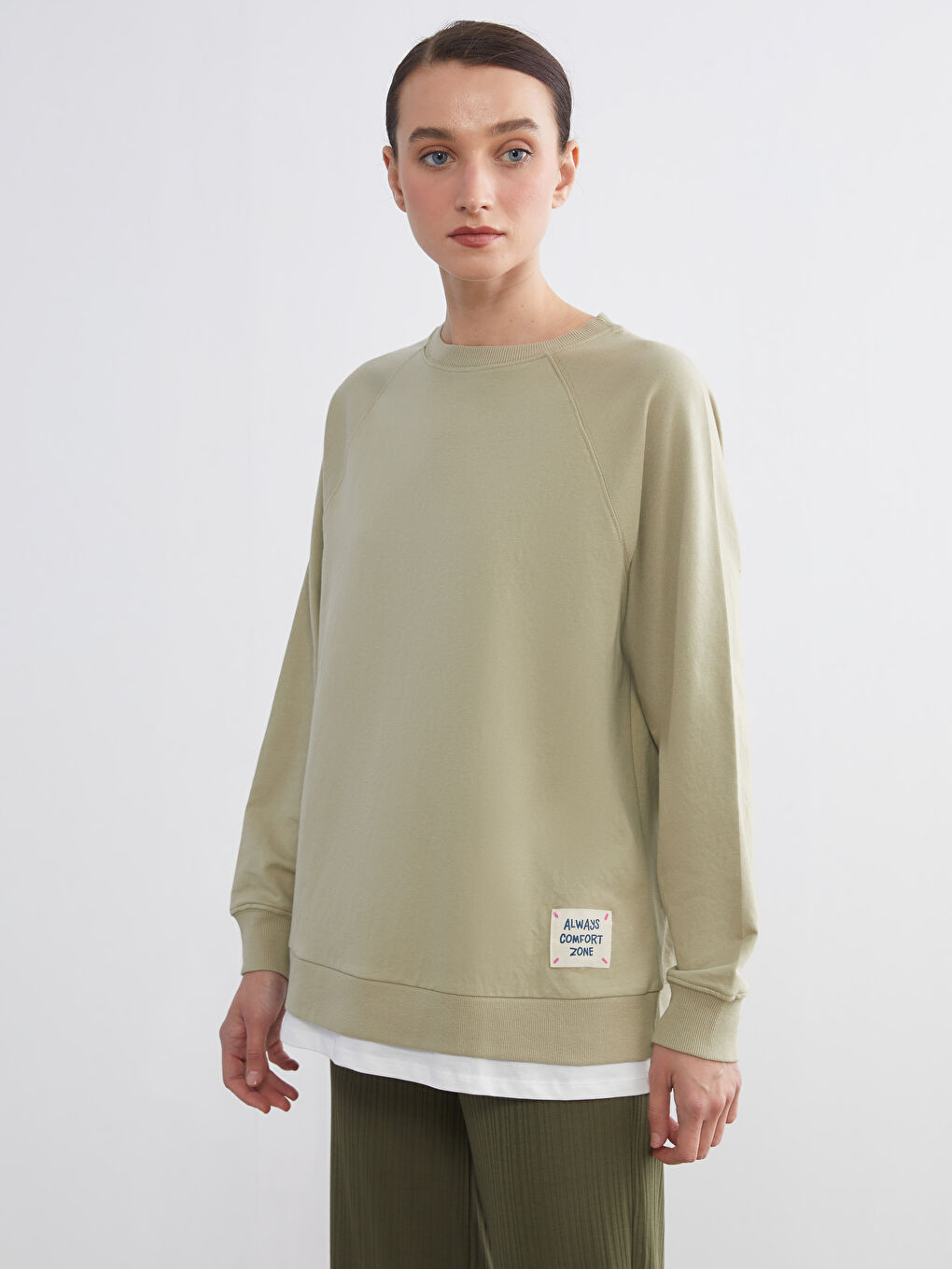Crew Neck Oversize Women's Sweatshirt