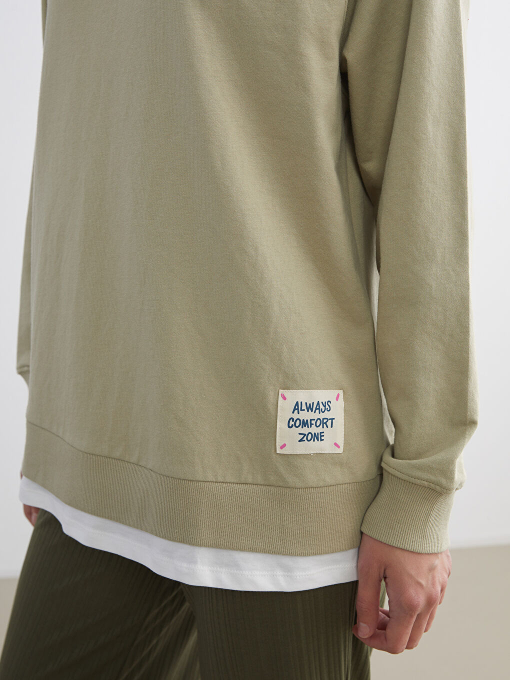 Crew Neck Oversize Women's Sweatshirt-2