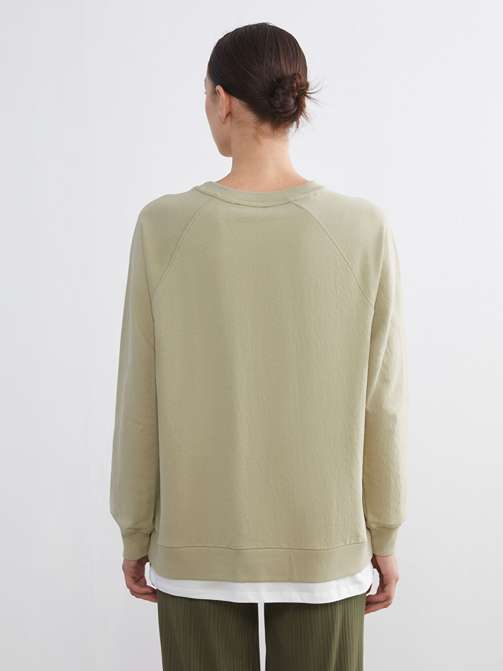 Crew Neck Oversize Women's Sweatshirt-3