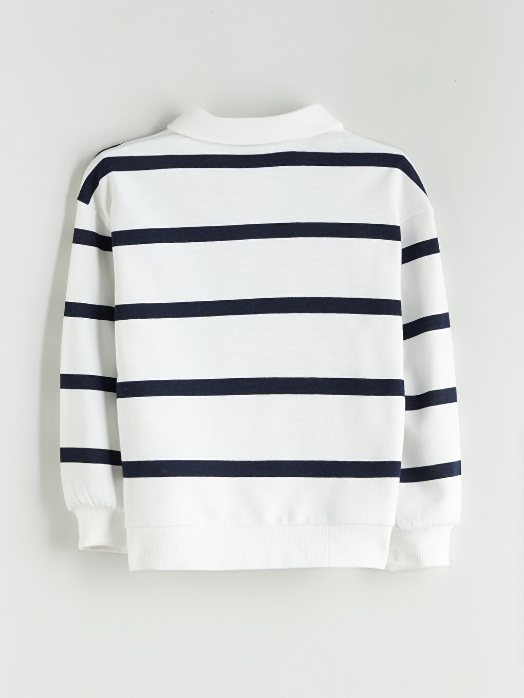 Lacivert Polo Yaka Kız Çocuk Sweatshirt-2