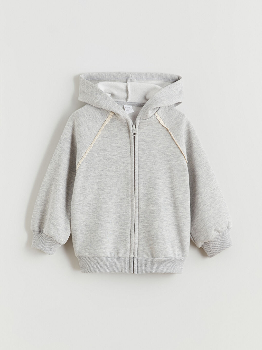 Dukserica za devojčice sa kapuljačom i rajsferšlusom