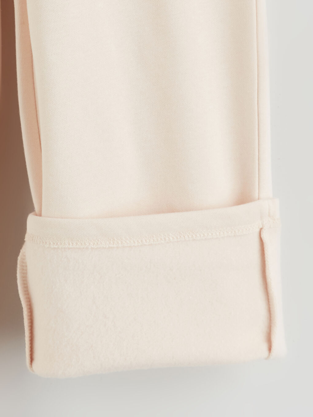 Bej Beli Lastikli Basic Kız Çocuk Eşofman Altı-1