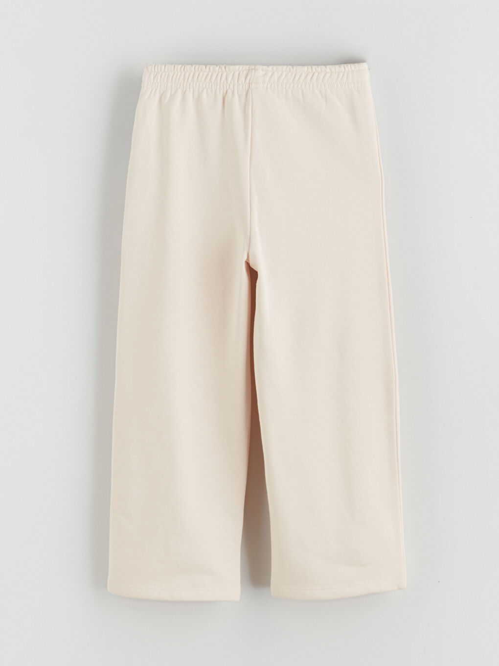 Bej Beli Lastikli Basic Kız Çocuk Eşofman Altı-3