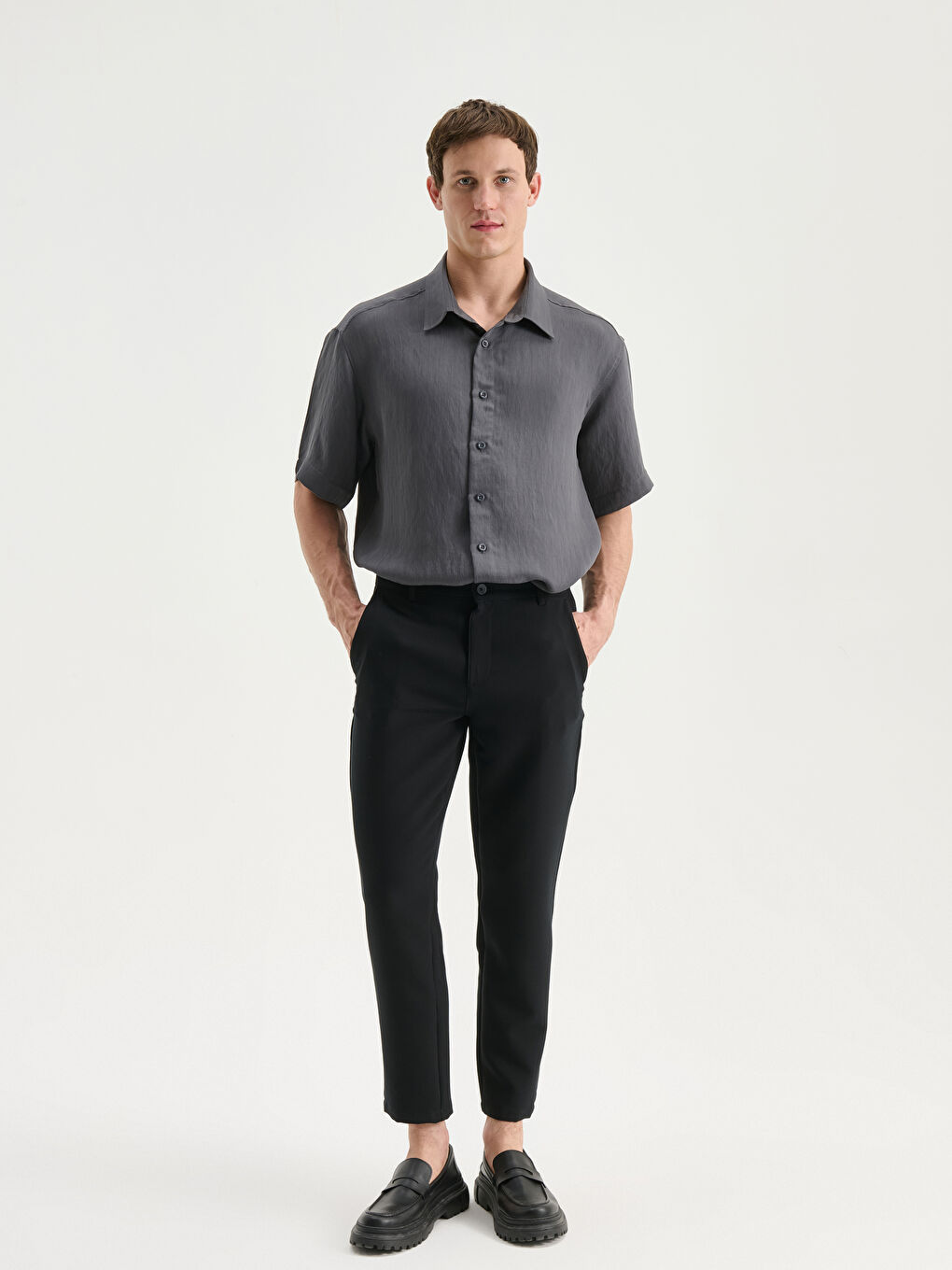 Siyah Slim Fit Erkek Pantolon