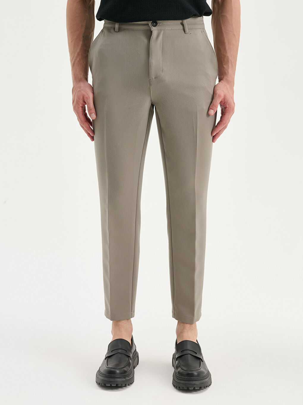 Yeşil Slim Fit Erkek Pantolon-1