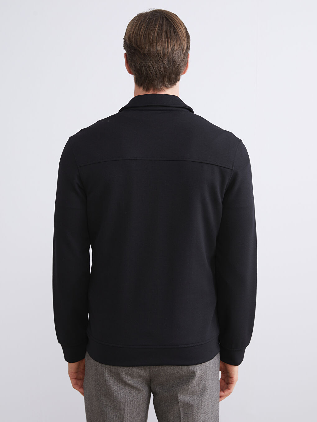 Standard Fit Collared Neck Men's Jacket-4