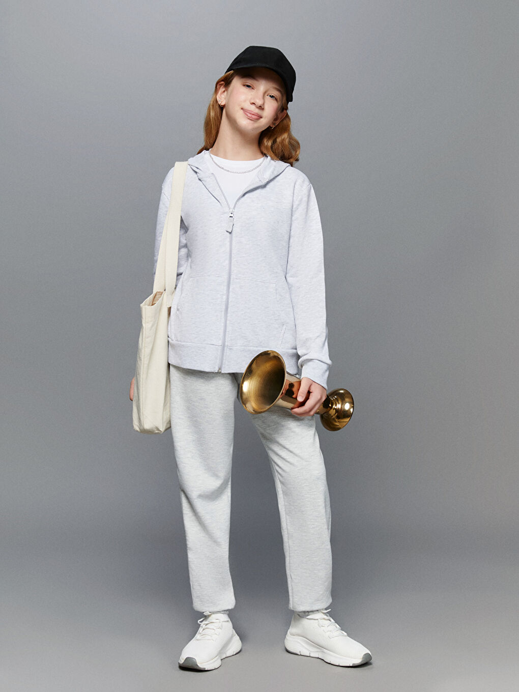 Elastic Waist Girl Jogger Sweatpants