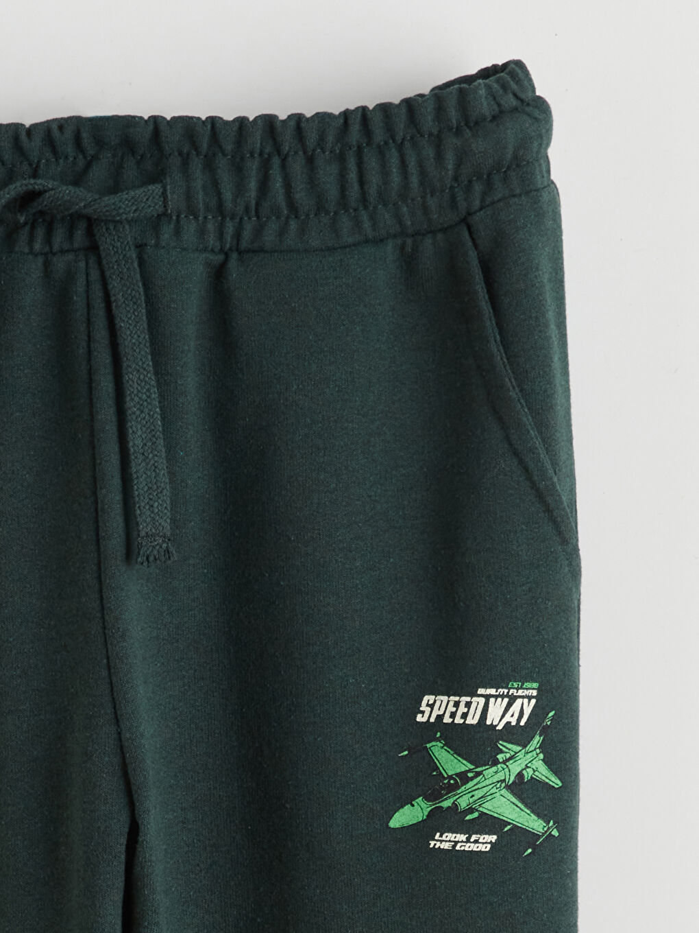 Yeşil Beli Lastikli Erkek Çocuk Jogger  Eşofman Altı-1