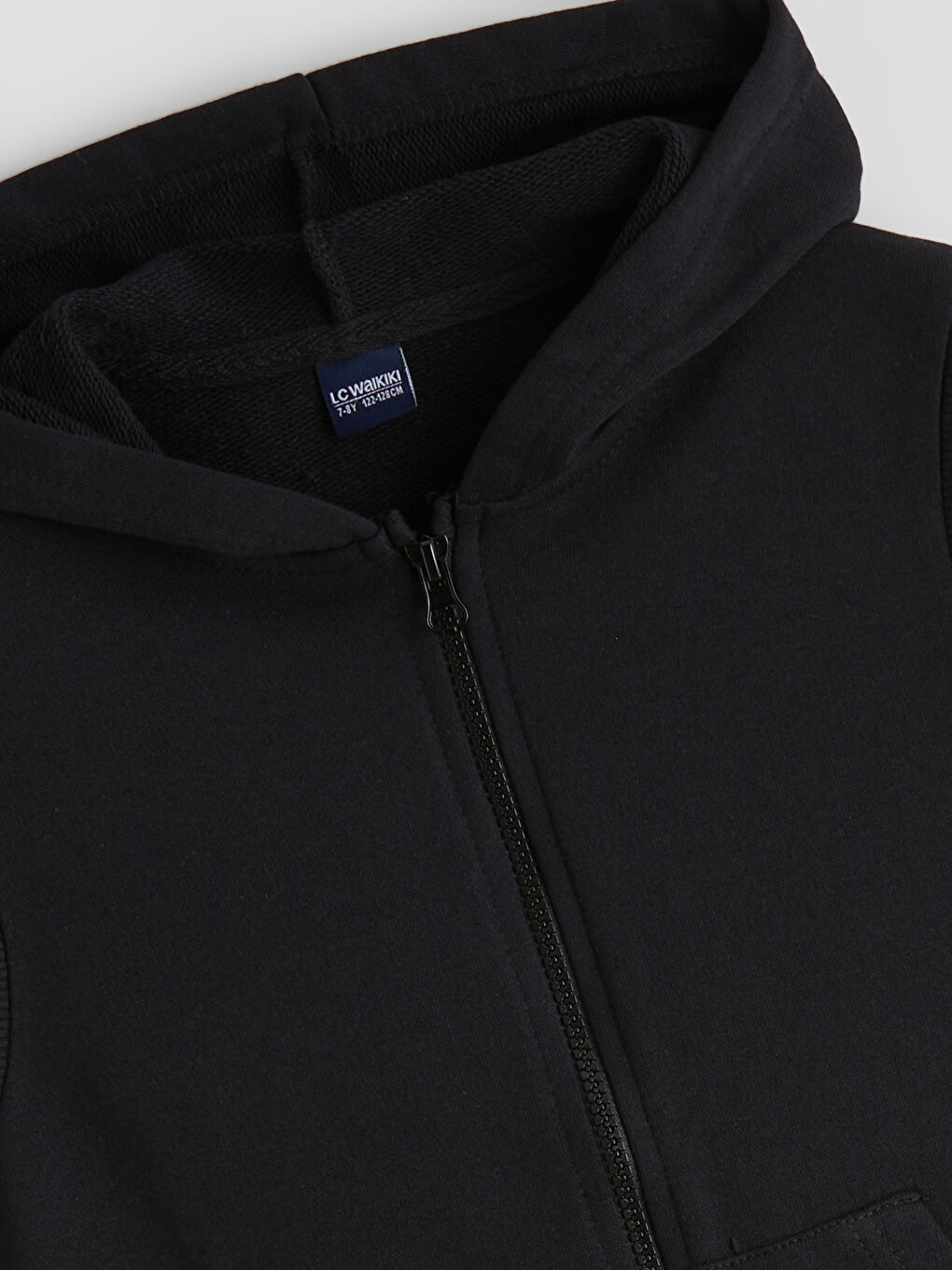 Siyah Kapüşonlu Erkek Çocuk Yelek-1